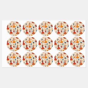 Dandiya Nights Seamless Pattern – Indian Festival 