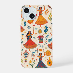 Dandiya Nights Seamless Pattern – Indian Festival  iPhone 15 Case