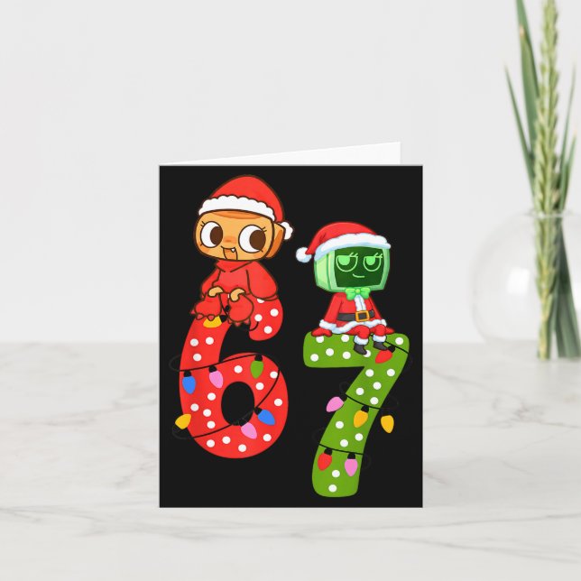 Dandy Bruh 67 Days Meme Humor 6 7 Shelly World Six Card (Front)