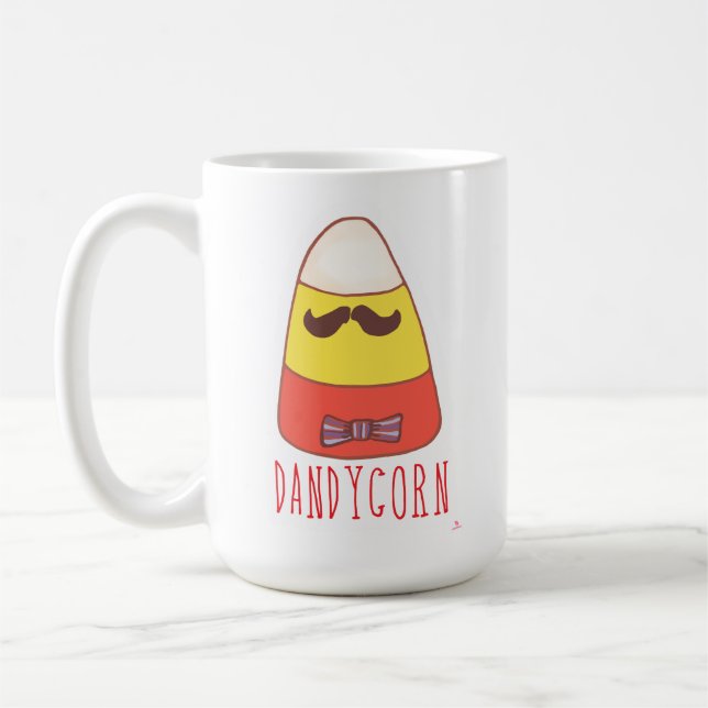 Dandy Corn Funny Cute Cartoon Candy Fun Coffee Mug (Left)