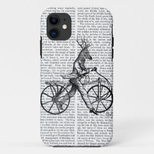 Dandy Deer on Vintage Bicycle iPhone 11 Case
