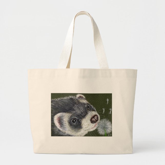 Dandy Ferret Large Tote Bag (Front)