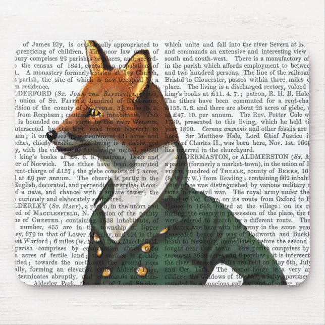 Dandy Fox Portrait Mouse Pad (Front)