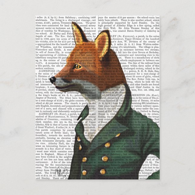 Dandy Fox Portrait Postcard (Front)