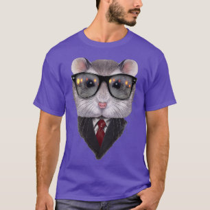 Dandy Grey Dwarf Hamster wearing Sunglass and T-Shirt