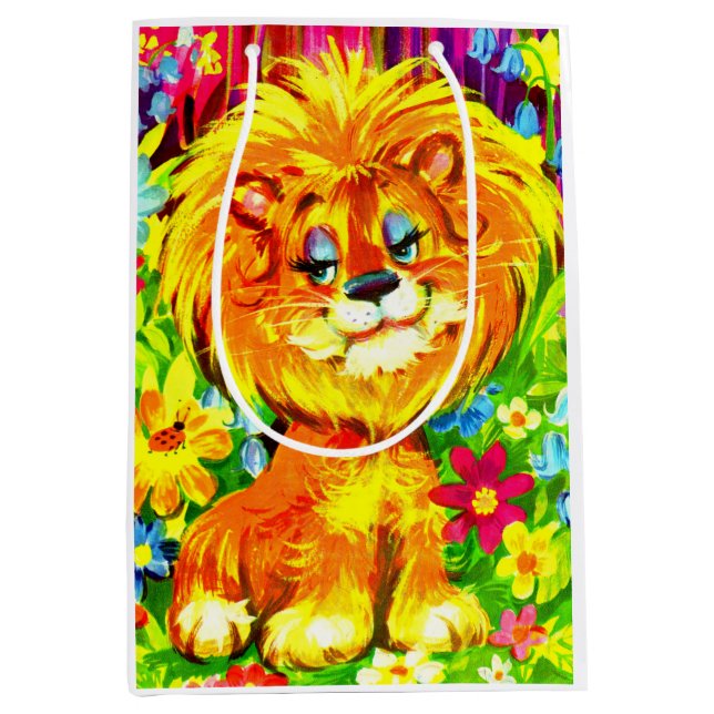 dandy lion print medium gift bag (Front)