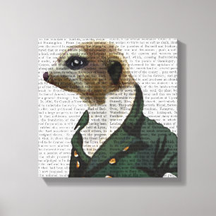 Dandy Meerkat Portrait Canvas Print