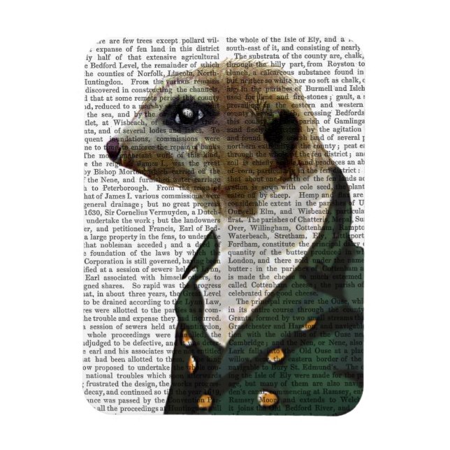 Dandy Meerkat Portrait Magnet (Vertical)