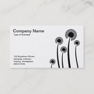 DandyLion Clocks - Black on White (Gold) Business Card