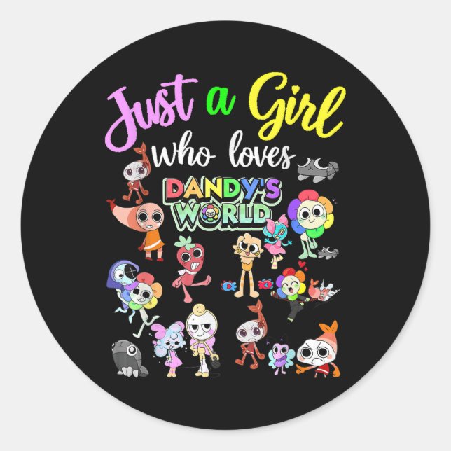Dandys World Costume For Girl  Classic Round Sticker (Front)