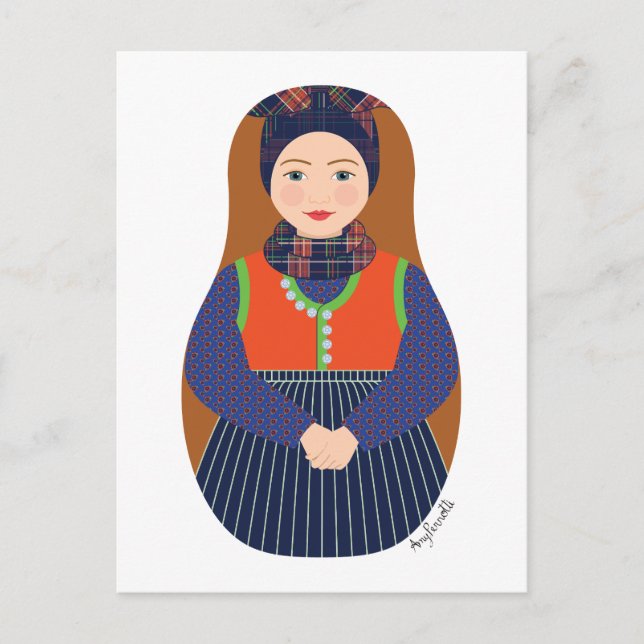 Dane, Rømø Matryoshka Postcard (Front)