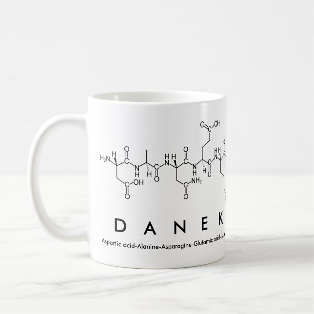 Danek peptide name mug (Left)