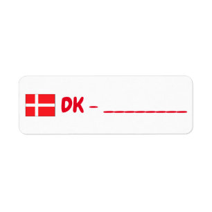 Danemark id postcrossing return address label