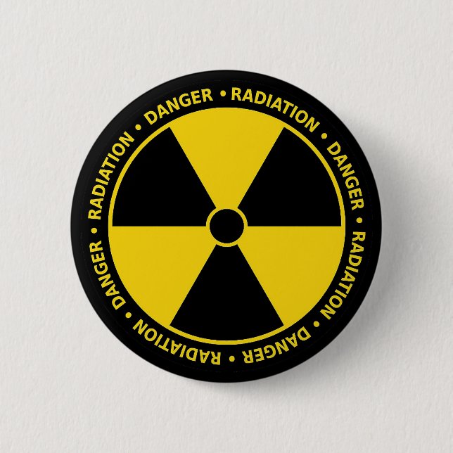 Danger 6 Cm Round Badge (Front)