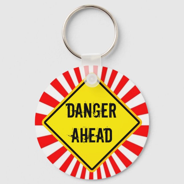 danger ahead key ring (Front)