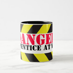 Danger apprentice at work chevron workers mug