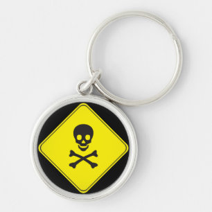 DANGER ATTENTION KEY RING