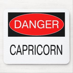 Danger - Capricorn Funny Astrology T-Shirt Hat Mouse Pad