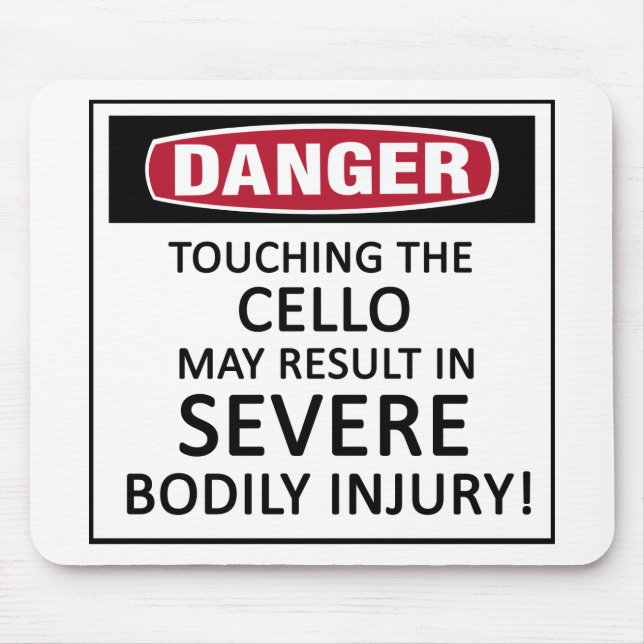 Danger Cello Mouse Pad (Front)