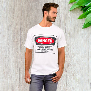 Danger Confined Space Entry Safety Warning T-Shirt