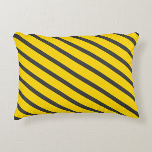 Danger construction zone alert kids room pillow