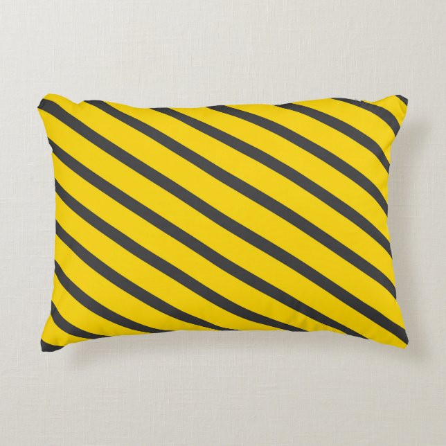 Danger construction zone alert kids room pillow (Front)