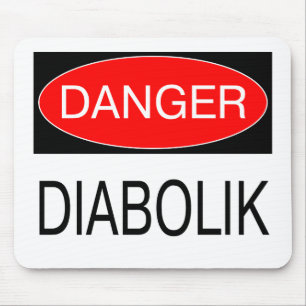 Danger - Diabolik Funny T-Shirt Mug Hat Bag Apron Mouse Pad
