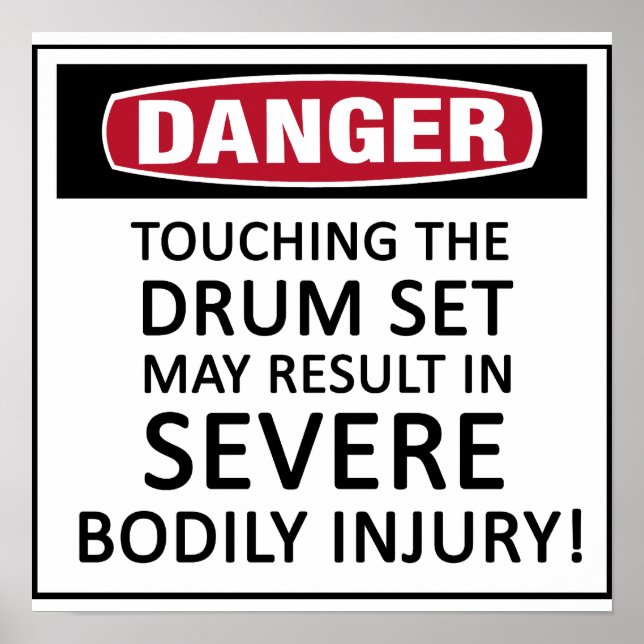 Danger Drum Set Poster (Front)
