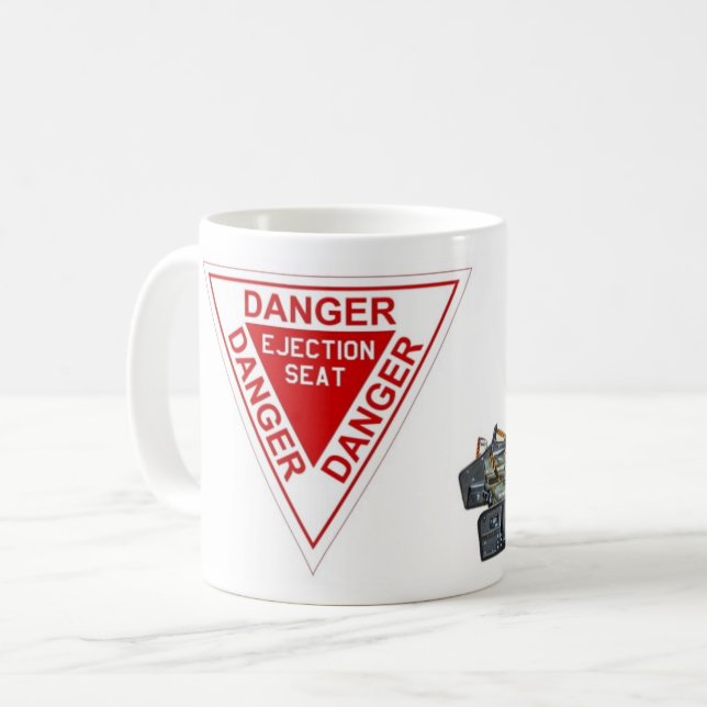 Danger Ejection Seat sign Coffee Mug (Front Left)