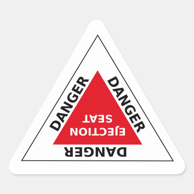 Danger - Ejection Seat Triangle Sticker (Front)