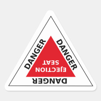 Danger - Ejection Seat Triangle Sticker