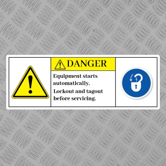 Danger Equipment Starts Automatically Label (Creator Uploaded)