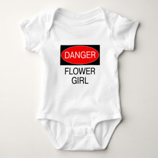 Danger - Flower Girl Funny Wedding T-Shirt Mug Hat Baby Bodysuit