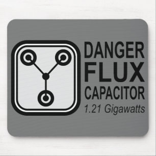 Danger FLUX Capacitor 1.21 Gigawatts Mouse Pad