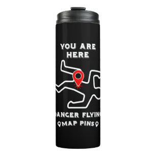 Danger Flying Map Pins Thermal Tumbler