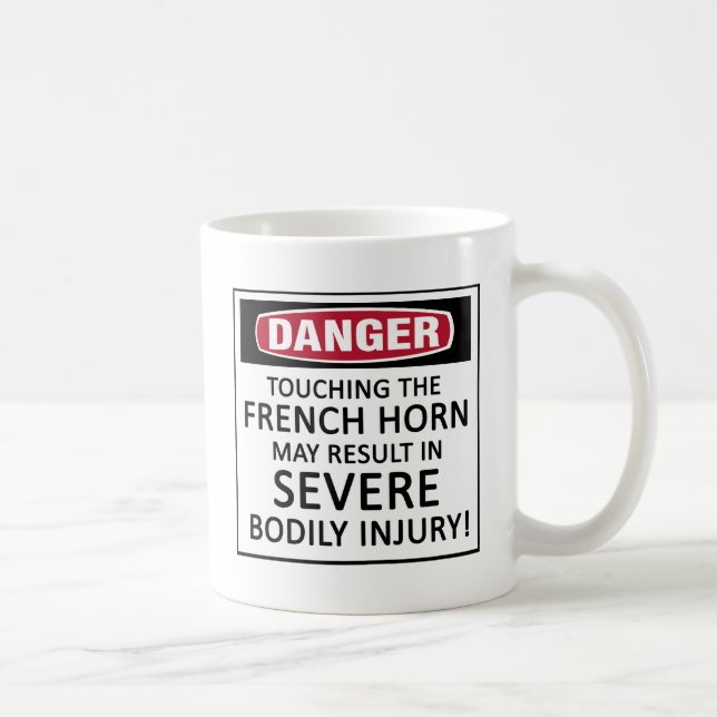 Danger French Horn Coffee Mug (Right)