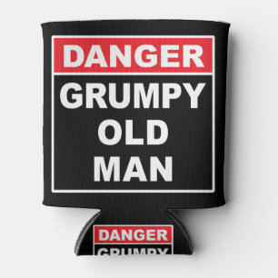 Danger: Grumpy Old Man - Funny Gag Joke Gift Can Cooler