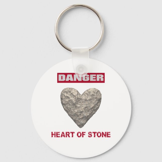 DANGER:  Heart of Stone Key Ring (Front)
