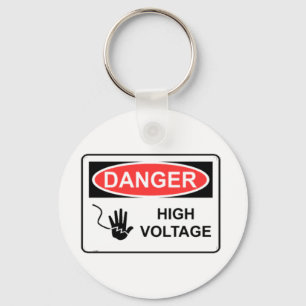 DANGER HIGH VOLTAGE KEY RING