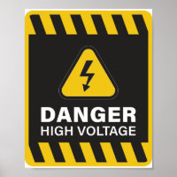Danger High Voltage Poster