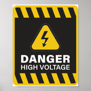 Danger High Voltage Poster