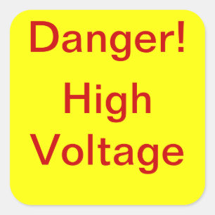 Danger High Voltage Stickers