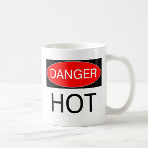 Danger - Hot Funny Caution T-Shirt Bag Tie Apron Coffee Mug