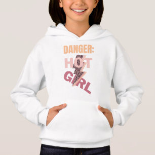 Danger, hot girl slogan