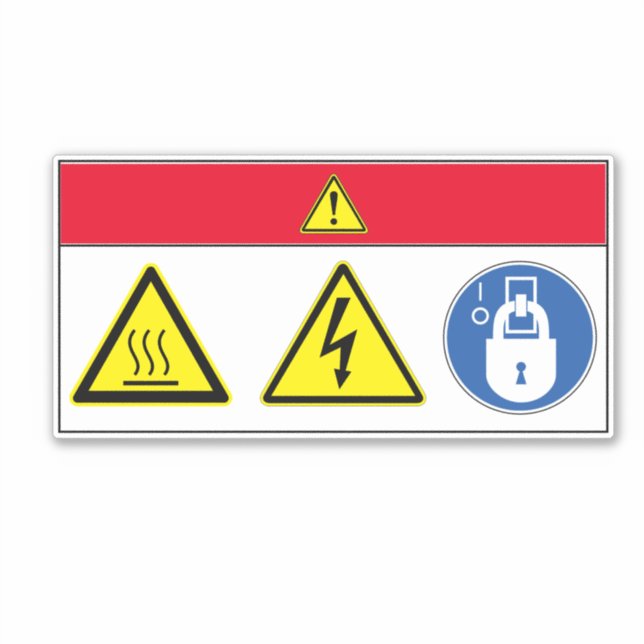 Danger/Hot Surface Label Dd2 (Front)