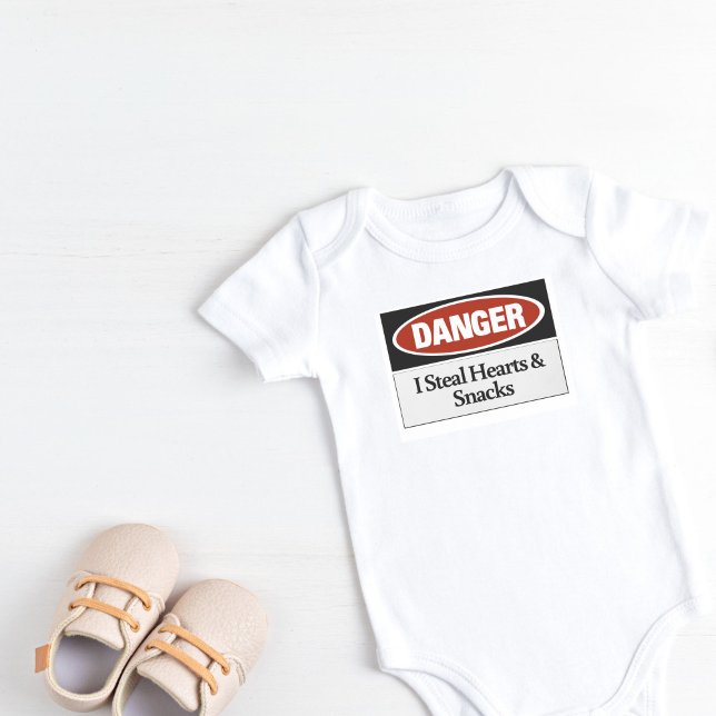 Danger I steal Hearts & Snacks Baby Bodysuit (Danger I steal Hearts & Snacks Baby Bodysuit)