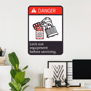 Danger Lock Out Equipment Poster