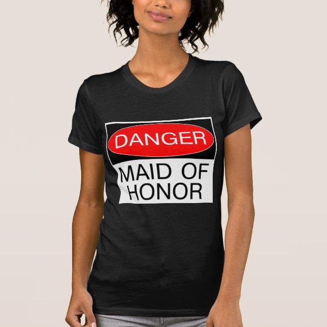 Danger - Maid Of Honour Funny Wedding T-Shirt Mug (Front)