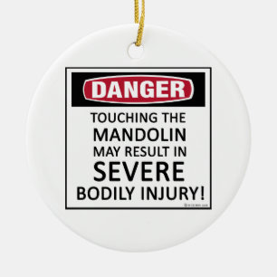 Danger Mandolin Ceramic Tree Decoration