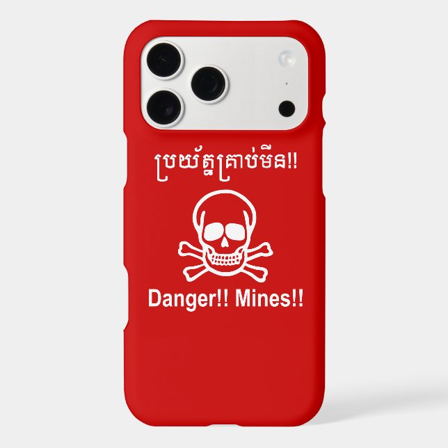Danger!! Mines!! ☠ Cambodian Khmer Sign ☠ (Back)